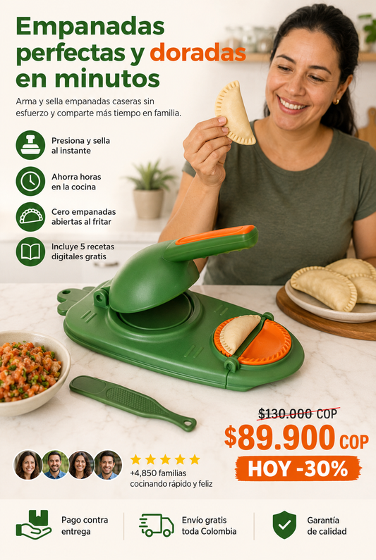 Moldeador para Empanadas 2 en 1 + 5 recetas gratis